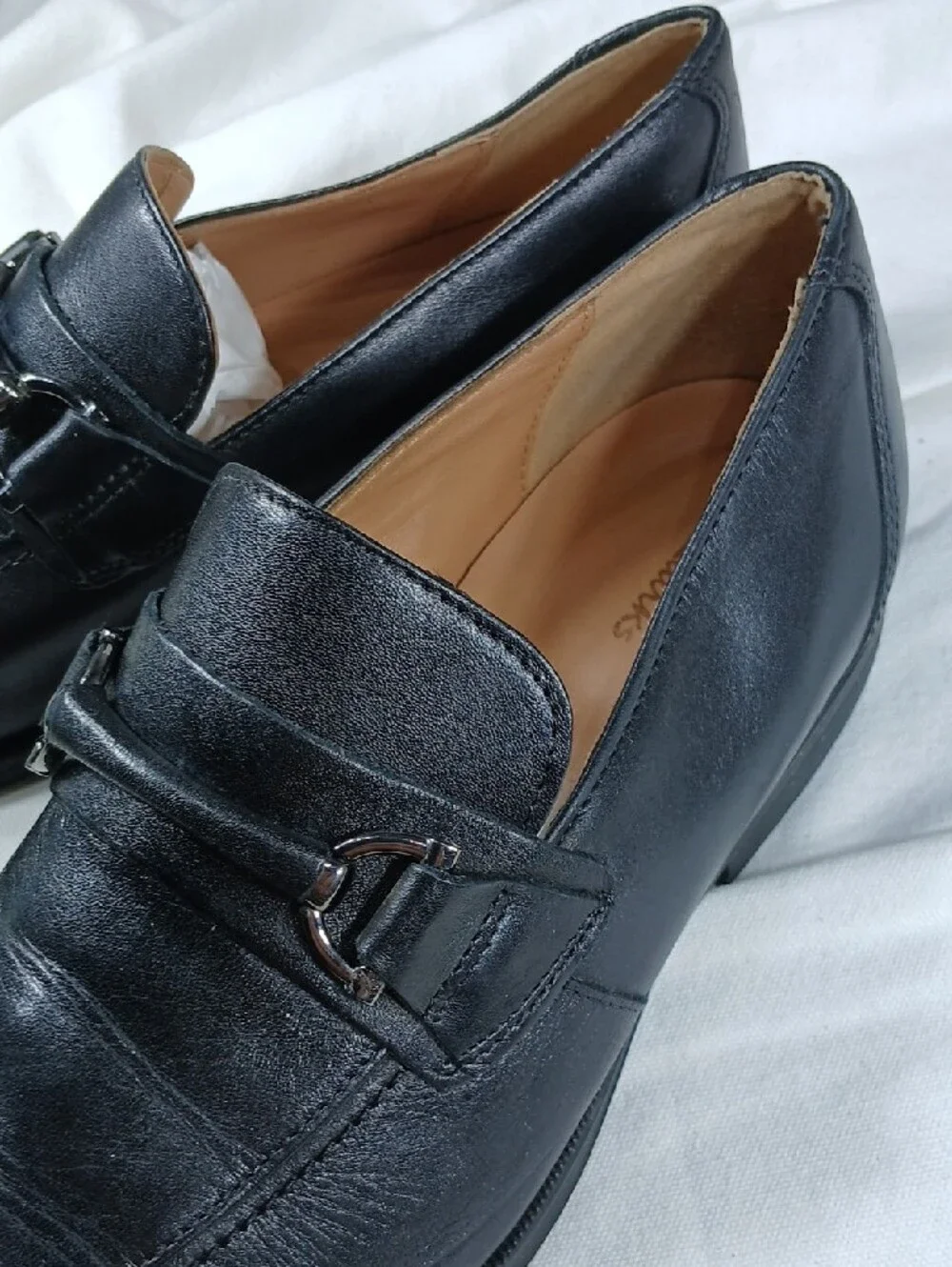 Clarks Men's Black Leather Slip-On Bit Loafers